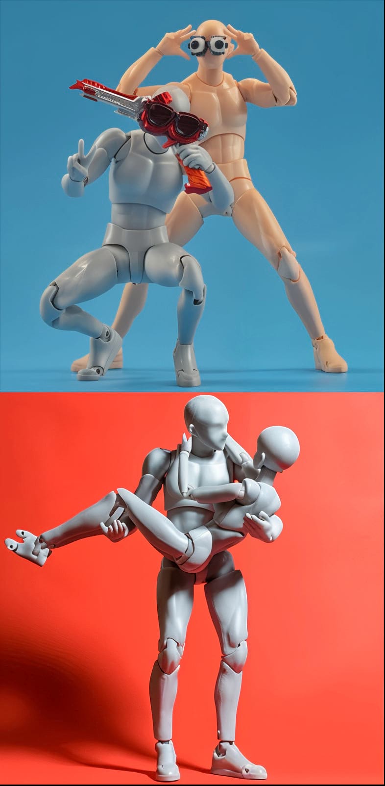 Niukuyu Lot De 2 Body Doll Articulés - Mannequin Corps Pour Artistes Et Dessin, Figures 13-15cm Avec Joints Mobiles