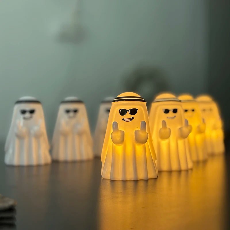Ghost Figurine (Funny Gesture) – Small Halloween Statue - Body Kun Dolls