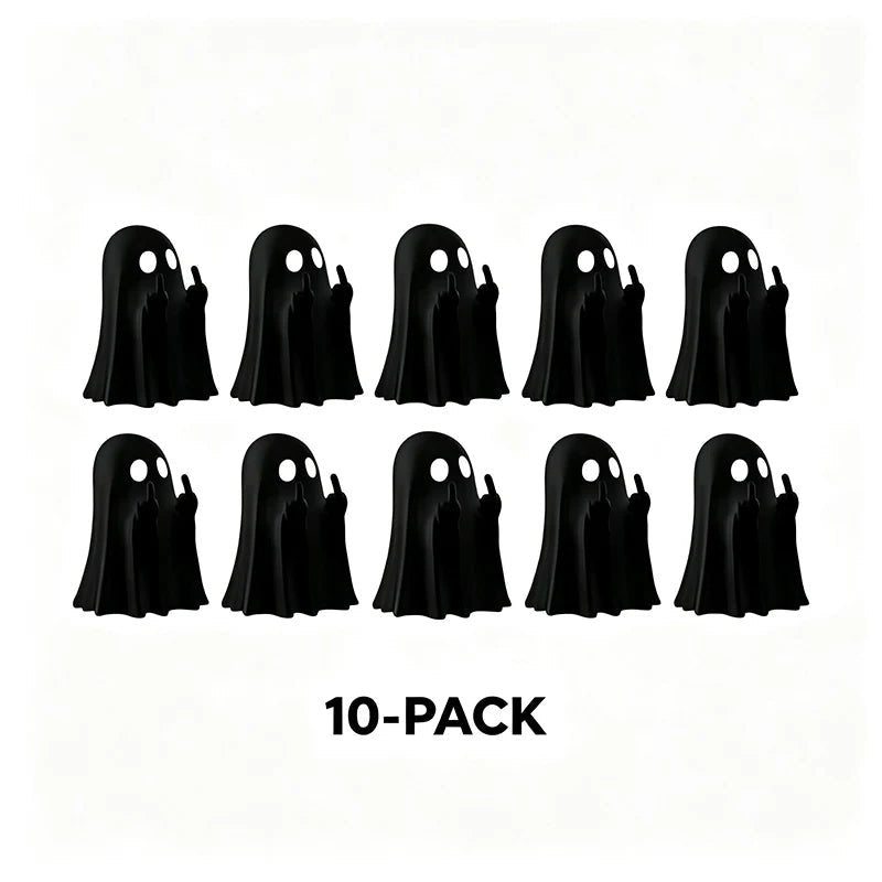Ghost Figurine (Funny Gesture) – Spooky Shelf &amp; Mantel Decor - Body Kun Dolls