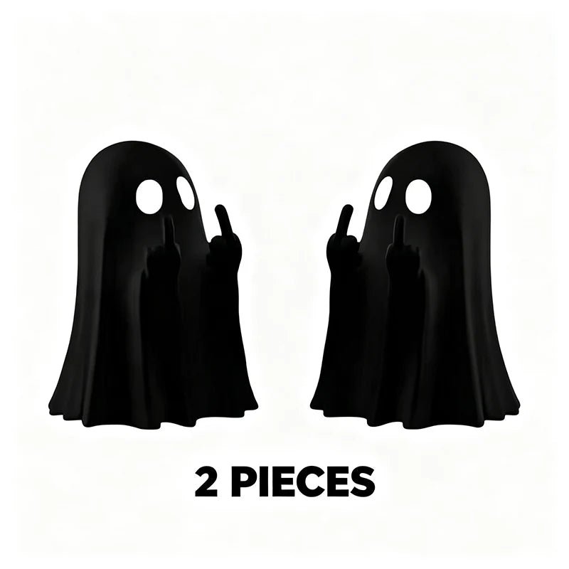 Ghost Figurine (Funny Gesture) – Spooky Shelf &amp; Mantel Decor - Body Kun Dolls