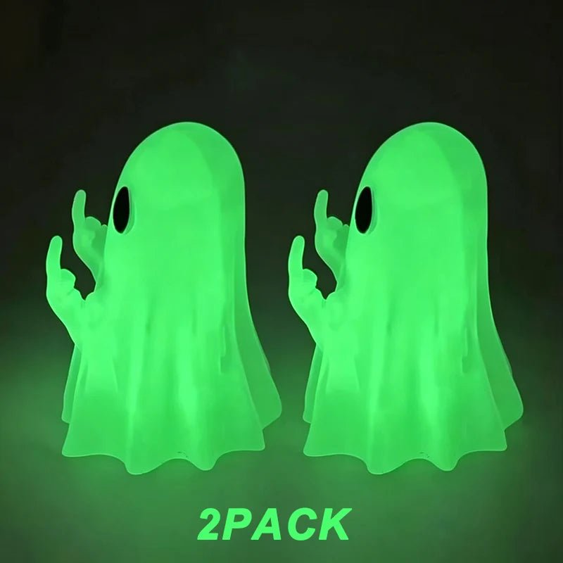 Ghost Figurine (Funny Gesture) – Spooky Shelf &amp; Mantel Decor - Body Kun Dolls