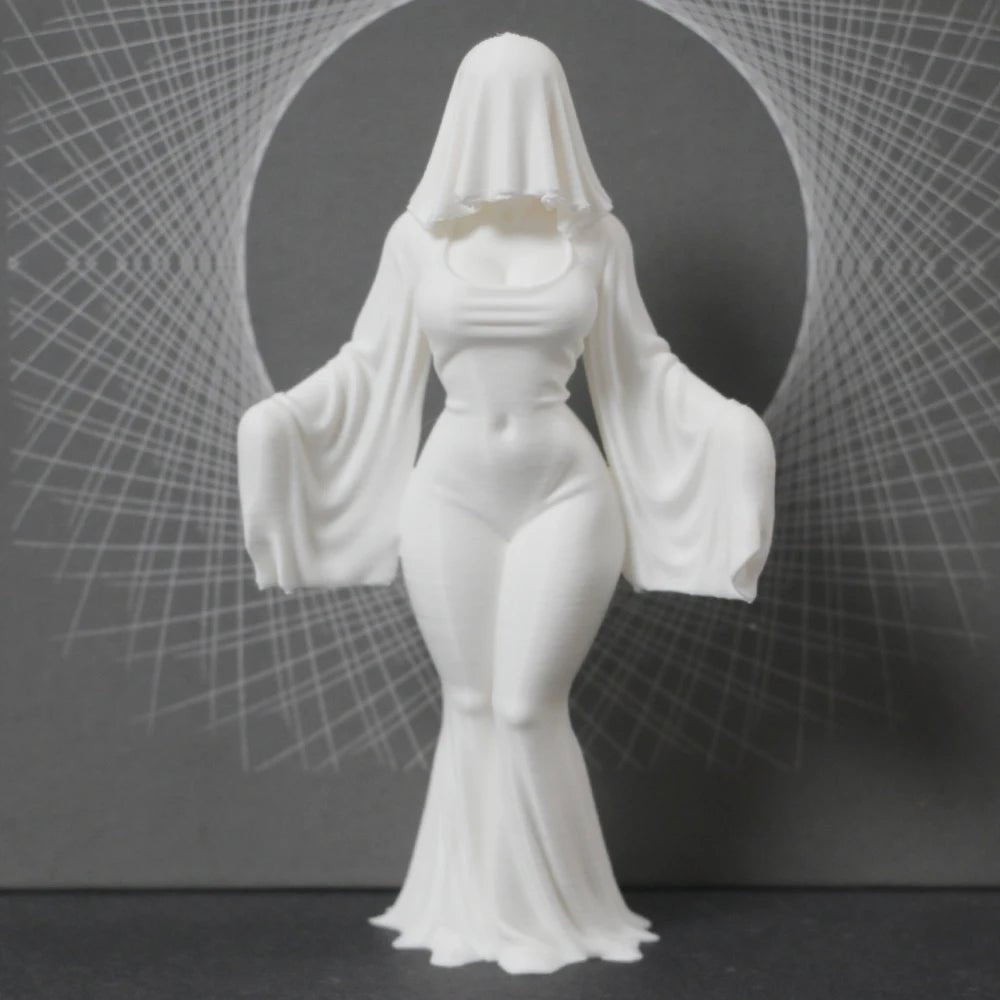 Ghost Ornament Female figurine – 3D Printed Halloween Decoration - Body Kun Dolls