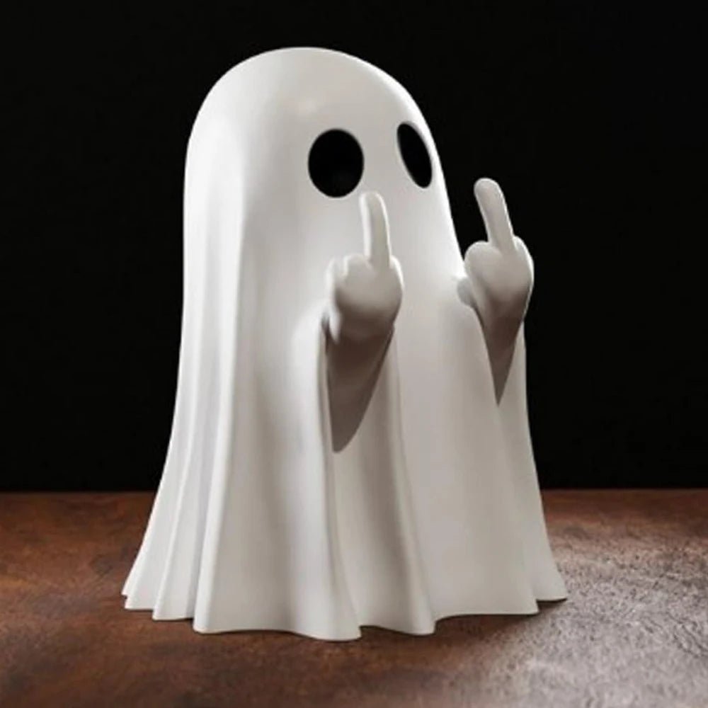 Kawaii Ghost Mini Statue – Cute Halloween Shelf Decor - Body Kun Dolls