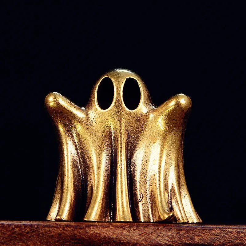 Vintage Brass-Style Ghost Statue – Punk Miniature Figurine - Body Kun Dolls