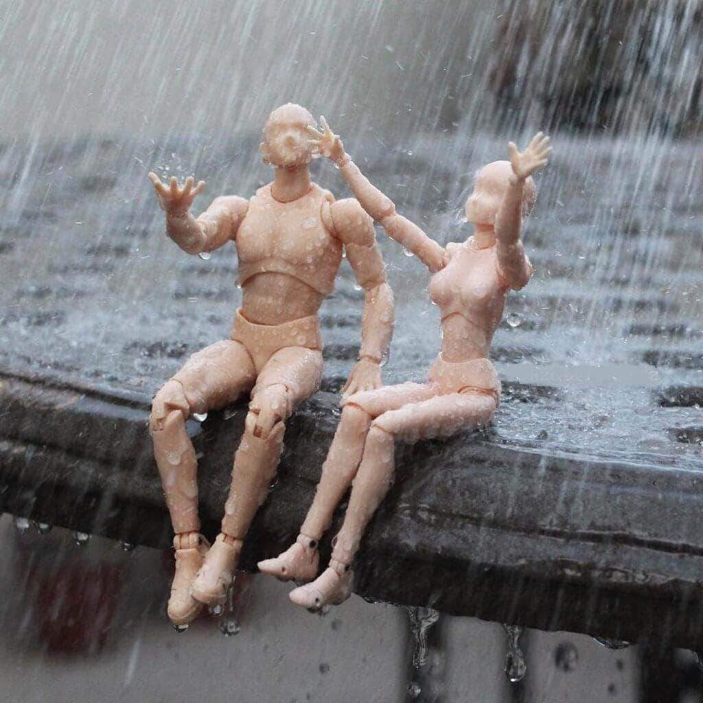 Body-kun + Body-chan - 2in1 - Light Complexion Drawing Figurines - Body Kun Dolls