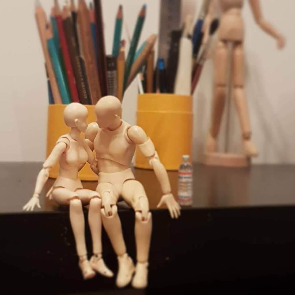 Body-kun + Body-chan - 2in1 - Light Complexion Drawing Figurines - Body Kun Dolls