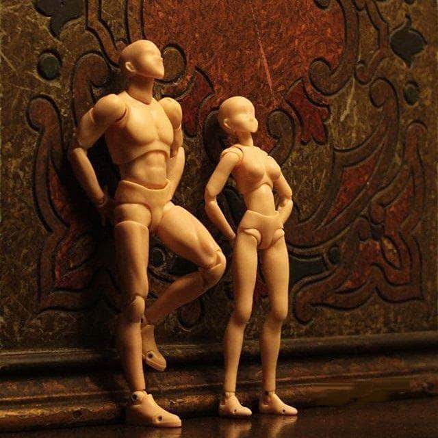 Body-kun + Body-chan - 2in1 - Light Complexion Drawing Figurines - Body Kun Dolls