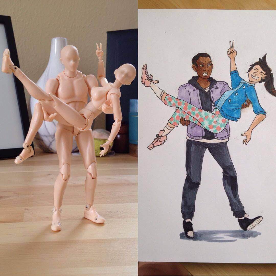 Body-kun + Body-chan - 2in1 - Light Complexion Drawing Figurines - Body Kun Dolls