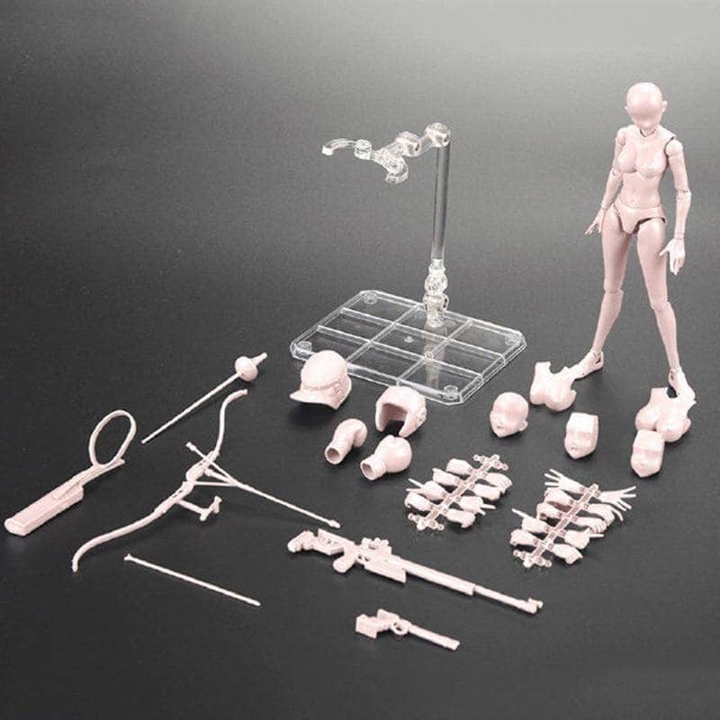 Liliful 6 Sets Artists Manikin Action Figure Drawing Model PVC Drawing  Action Figures Body Set Painting Drawing Mannequin with Box for Sketching