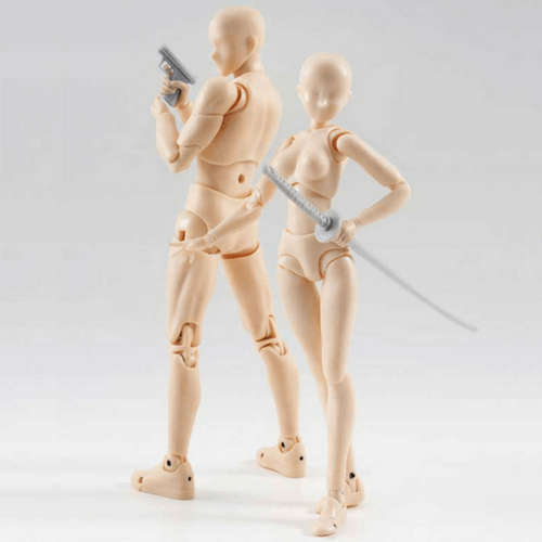 Cartoon Artists Action Figure Model, Drawing Mannequin Figure, Human Postures Drawing Figure, Figure Artist Draw Painting Model(Woman,Brown