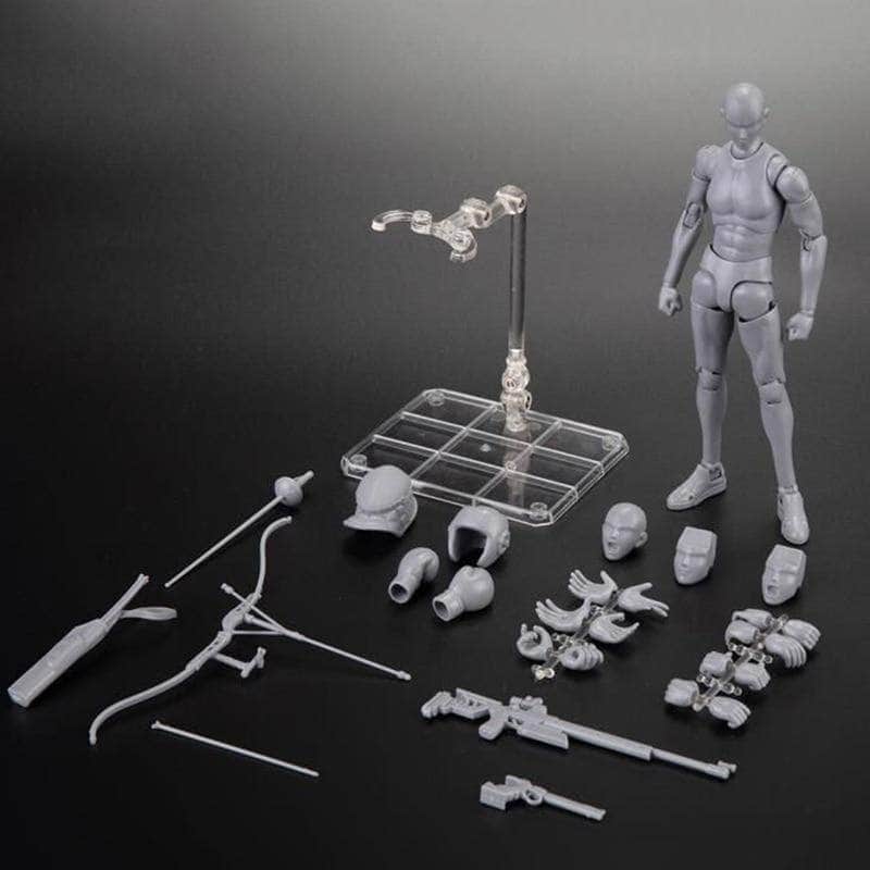 Action Figure Body Customizable Poses PVC Drawing Mannequin Skin Color Man