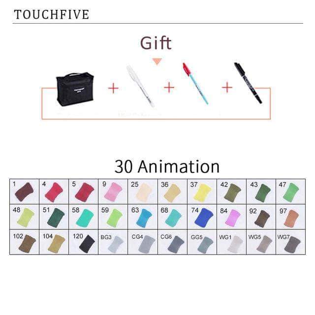 Touch-Five Alcohol Art Drawing Markers 168 Colors in 5 Sets
