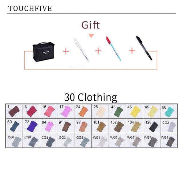 Touch-Five Alcohol Art Drawing Markers 168 Colors in 5 Sets