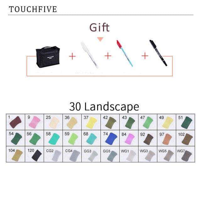 Touch-Five Alcohol Art Drawing Markers 168 Colors in 5 Sets