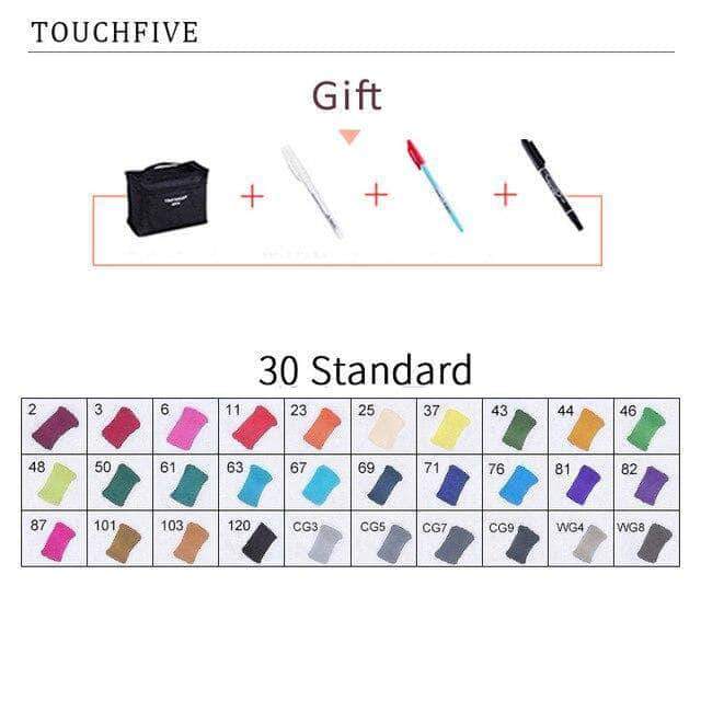 Touch-Five Alcohol Art Drawing Markers 168 Colors in 5 Sets