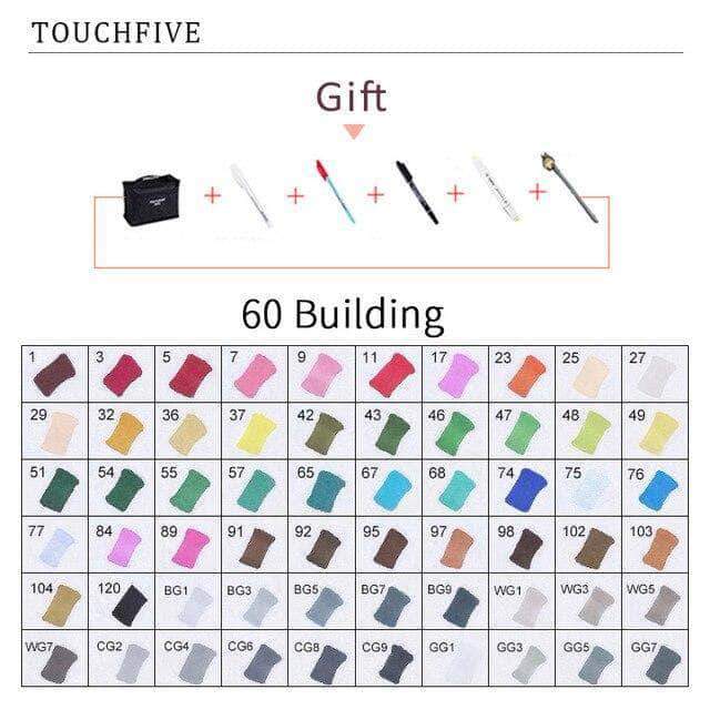 出産祝いなども豊富 Markers Drawing Art Alcohol Touch-Five 168 Sets 5 in Colors 置物