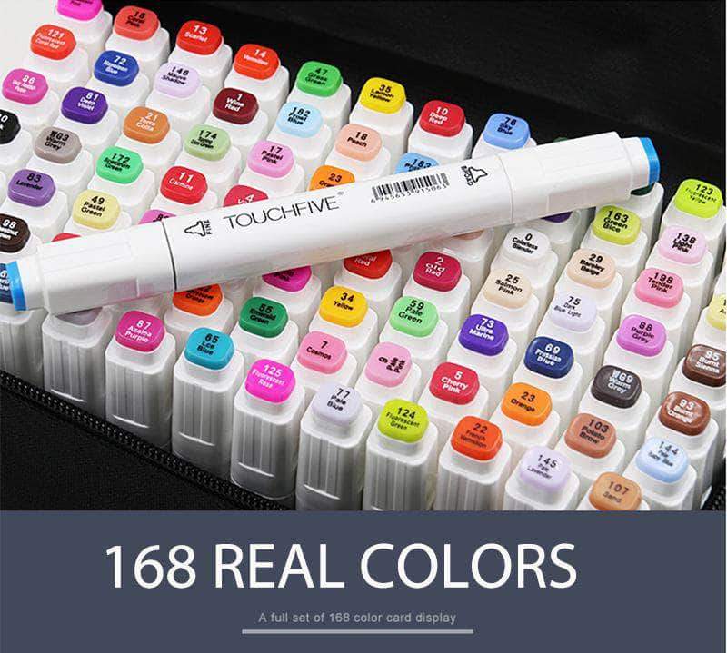 TouchFive Markers 168 Full Colors Art Sketch Graphic Alcohol Based