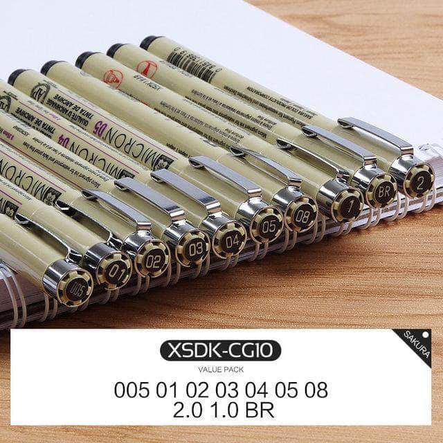 Sakura Pigma Micron Pens 13 Sizes Different Sets