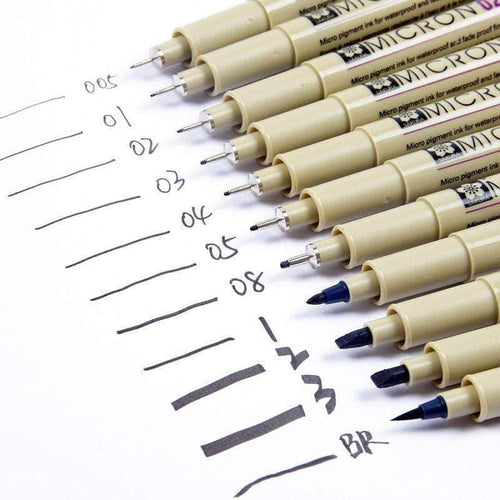 Sakura Pigma Micron Pens 13 Sizes Different Sets