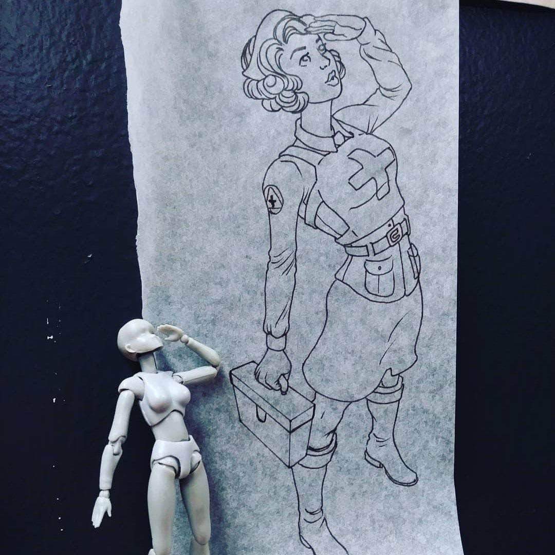 Body Chan Drawing Figure - Grey