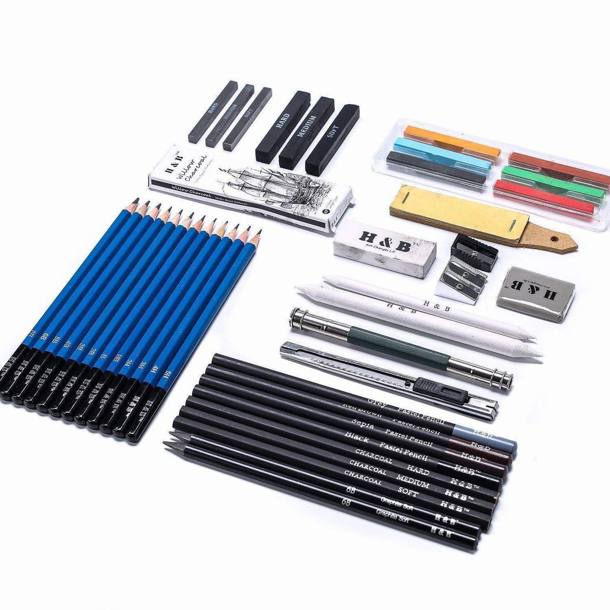 Professional Sketching Travel Kit 48 Pieces - Body Kun Dolls