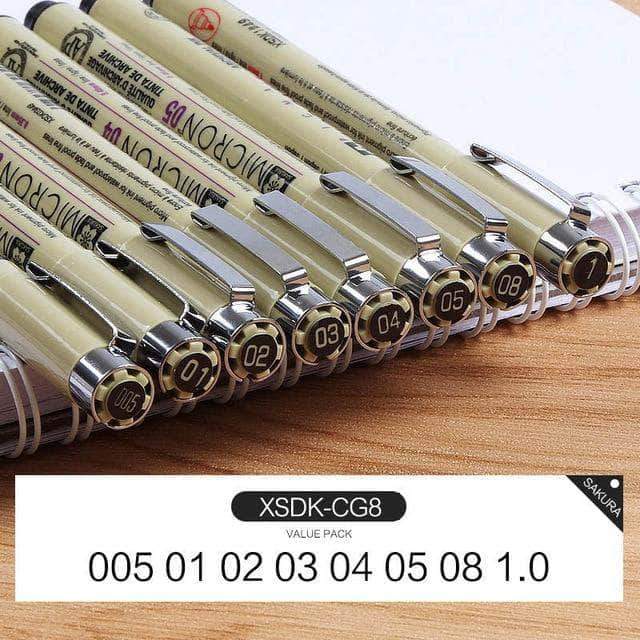 Sakura Pigma Micron Pens 13 Sizes Different Sets - Body Kun Dolls