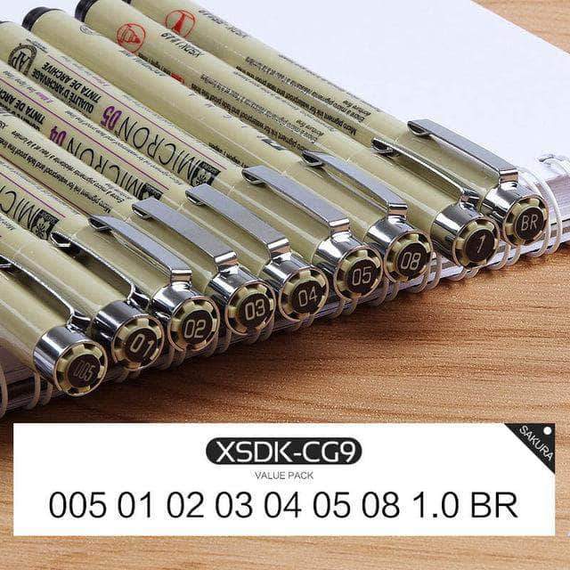 Sakura Pigma Micron Pens 13 Sizes Different Sets - Body Kun Dolls